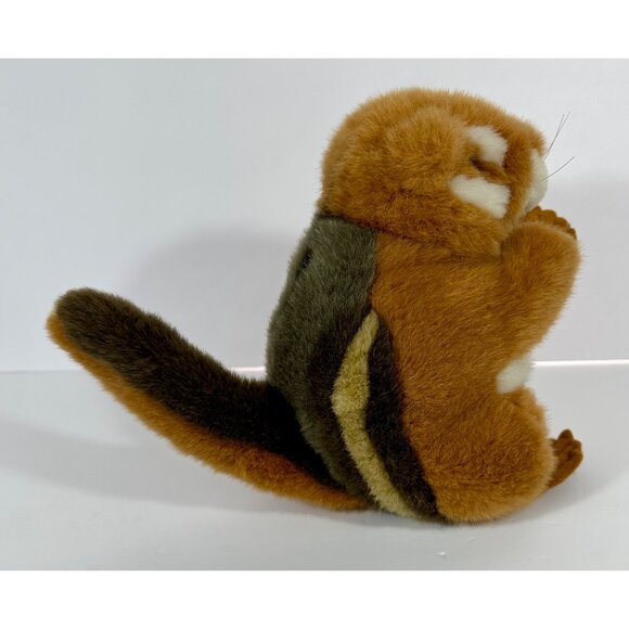 Chipmunk Plush Stuffed Animal Toy 9” Soft Furry Sound Prints Vintage Smithsonian - Picture 10 of 14